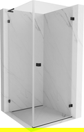 Cabina de duș cu deschidere spre dreapta Mexen Lunar-B L 90 x 90 cm, transparentă, neagră - 832L-090-090-70-00-P