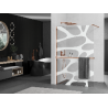 Mexen Kioto+ zuhanyfal polccal Walk-in 120 x 200 cm, fehér hullám, rózsaarany - 800-120-121-60-97
