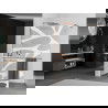 Mexen Kioto+ perete de duș cu raft și cuier 80 x 200 cm, transparent/Model alb 8 mm, Roz-auriu - 800-080-121-60-97