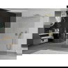 Mexen Kioto perete de duș de sine stătător 100 x 200 cm, transparent 8 mm, Aurie - 800-100-002-50-00