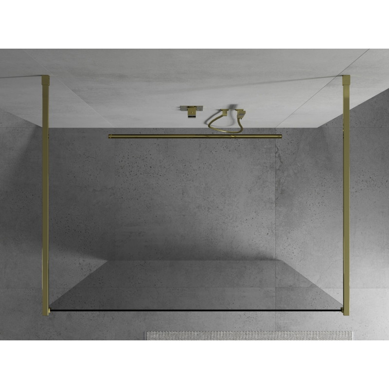 Mexen Kioto panou de duș liber 100 x 200 cm, transparent 8 mm, auriu - 800-100-002-50-00