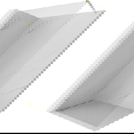 Mexen Lunar perete de duș Walk-in stânga 90 x 200 cm, transparent 8 mm, auriu - 830-090-000-50-00-L