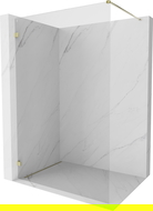 Mexen Lunar perete de duș Walk-in stânga 90 x 200 cm, transparent 8 mm, auriu - 830-090-000-50-00-L