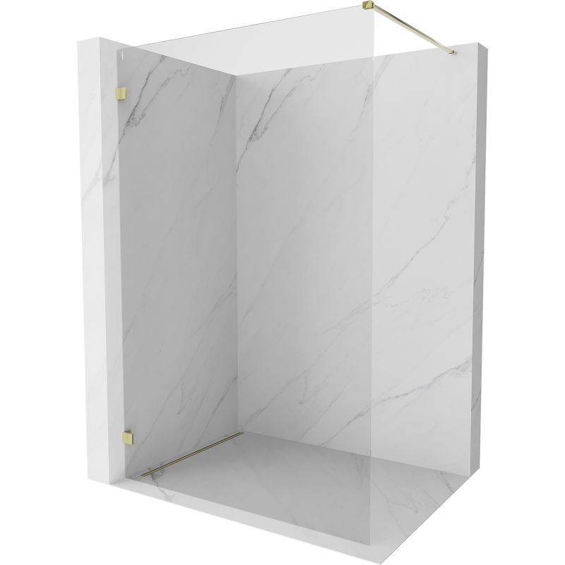Mexen Lunar perete de duș Walk-in stânga 100 x 200 cm, transparent 8 mm, auriu - 830-100-000-50-00-L