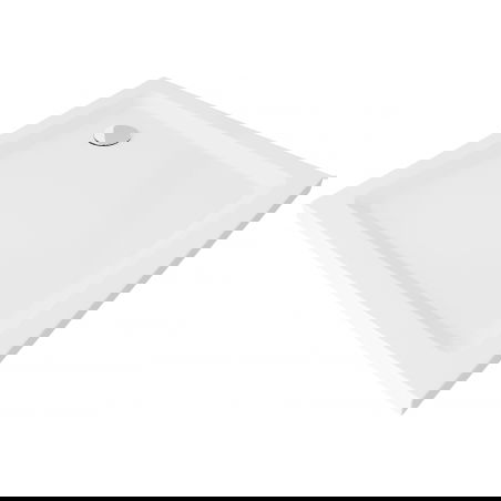 Mexen Flat négyzet alakú slim zuhanytálca  70 x 70 cm, Fehér, szifon Króm - 40107070