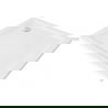 Mexen Flat négyzet alakú slim zuhanytálca  70 x 70 cm, Fehér, szifon Króm - 40107070