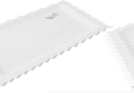 Mexen Flat négyzet alakú slim zuhanytálca  70 x 70 cm, Fehér, szifon Króm - 40107070