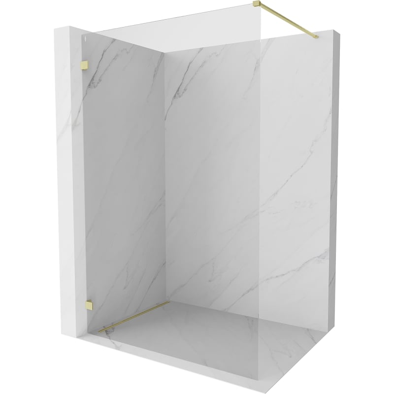 Mexen Lunar perete de duș Walk-in stânga 70 x 200 cm, transparent 8 mm, auriu periat - 830-070-000-55-00-L