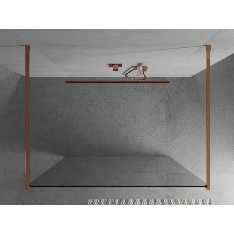 Mexen Kioto panou de duș independent 120 x 200 cm, transparent 8 mm, aur roz - 800-120-002-60-00