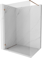 Mexen Lunar Walk-in zuhanyfal bal 130 x 200 cm, átlátszó 8 mm, rózsaszín arany - 830-130-000-60-00-L