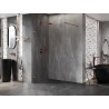Mexen Lunar Walk-in zuhanyfal bal 130 x 200 cm, átlátszó 8 mm, rózsaszín arany - 830-130-000-60-00-L