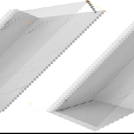 Mexen Lunar perete de duș Walk-in stânga 70 x 200 cm, transparent 8 mm, cupru periat - 830-070-000-65-00-L