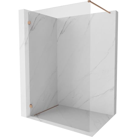 Mexen Lunar perete de duș Walk-in stânga 140 x 200 cm, transparent 8 mm, cupru periat - 830-140-000-65-00-L