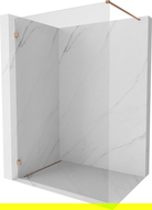 Mexen Lunar perete de duș Walk-in stânga 140 x 200 cm, transparent 8 mm, cupru periat - 830-140-000-65-00-L