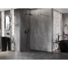 Mexen Lunar perete pentru duș Walk-in stânga 110 x 200 cm, transparent 8 mm, gri armat periat - 830-110-000-66-00-L