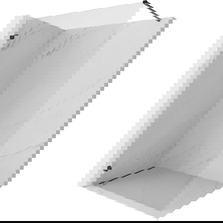 Mexen Lunar Walk-in zuhanyfal bal 90 x 200 cm, átlátszó 8 mm, fekete - 830-090-000-70-00-L