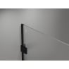 Mexen Lunar zuhanyfal Walk-in bal 110 x 200 cm, átlátszó 8 mm, fekete - 830-110-000-70-00-L