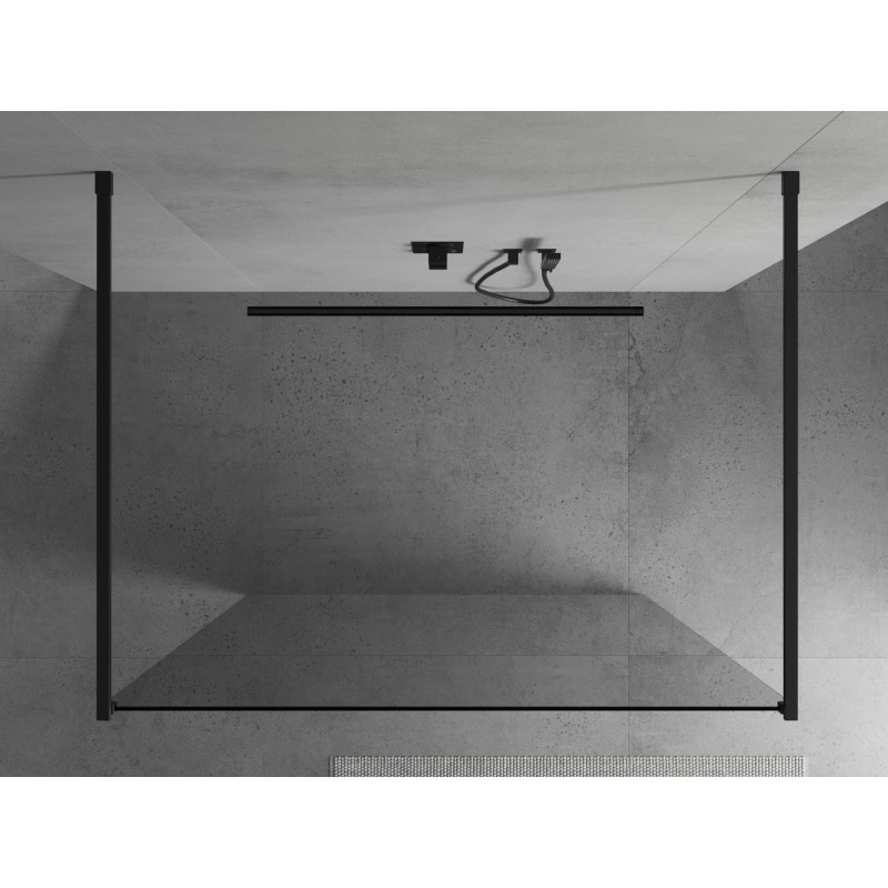 Mexen Kioto perete de duș independent 130 x 200 cm, transparent 8 mm, negru - 800-130-002-70-00