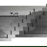 Mexen Kioto perete de duș de sine stătător 150 x 200 cm, transparent 8 mm, Neagră - 800-150-002-70-00