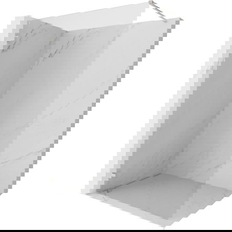 Perete de duș Mexen Lunar Walk-in stânga 70 x 200 cm, transparent 8 mm, nichel periat - 830-070-000-97-00-L