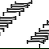 Mexen Loop fürdőszobai radiátor 1000 x 375 mm, 572 W, fekete - W129-1000-350-00-70