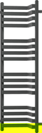 Mexen Loop radiator baie 1250 x 375 mm, 666 W, antracit - W129-1250-350-00-66