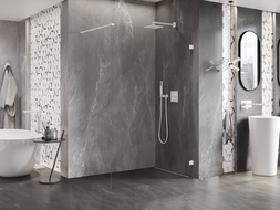 Mexen Lunar perete de duș Walk-in dreapta 160 x 200 cm, transparent 8 mm, alb - 830-160-000-20-00-P