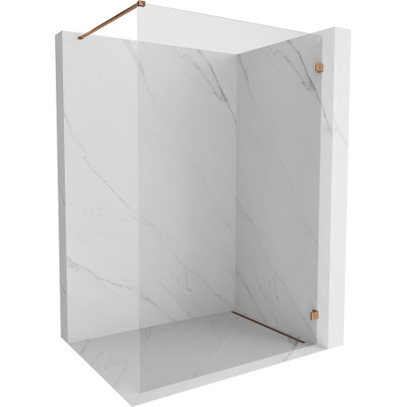 Mexen Lunar Walk-in zuhanyfal, jobb oldali 60 x 200 cm, átlátszó 8 mm, rózsaarany - 830-060-000-60-00-P