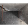 Mexen Lunar Walk-in zuhanyfal, jobb oldali 60 x 200 cm, átlátszó 8 mm, rózsaarany - 830-060-000-60-00-P
