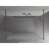 Mexen Kioto szabadon álló zuhanyfal 100 x 200 cm, zúzmara 8 mm, rózsaarany - 800-100-002-60-30