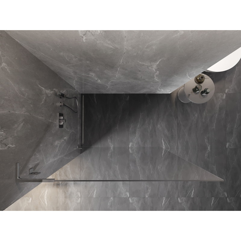 Mexen Lunar L Walk-in bal oldali zuhanyfal 100 x 200 cm, átlátszó 8 mm, króm - 830L-100-000-01-00-L