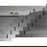 Mexen Kioto perete de duș de sine stătător 100 x 200 cm, Înghețat 8 mm, Neagră - 800-100-002-70-30