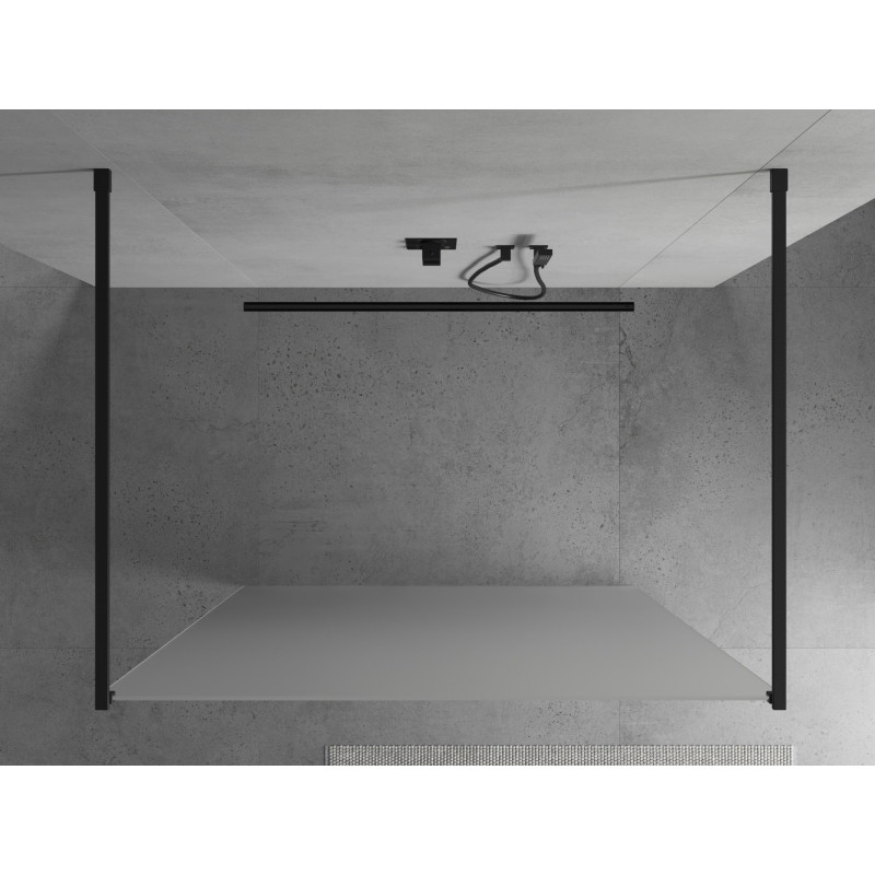 Mexen Kioto perete de duș individual 110 x 200 cm, mat 8 mm, negru - 800-110-002-70-30
