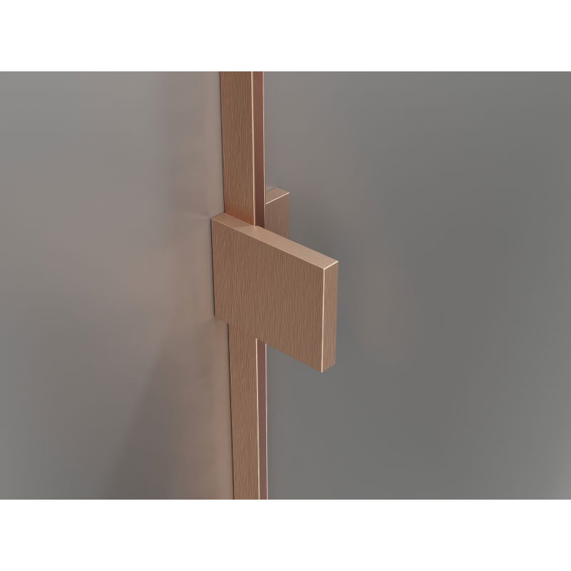 Mexen Lunar Walk-in zuhanyfal, jobb 110 x 200 cm, átlátszó 8 mm, csiszolt réz - 830-110-000-65-00-P