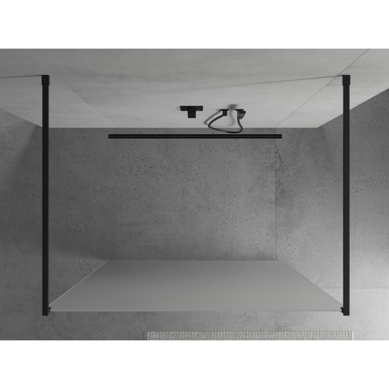 Mexen Kioto panou de duș independent 120 x 200 cm, mat 8 mm, negru - 800-120-002-70-30