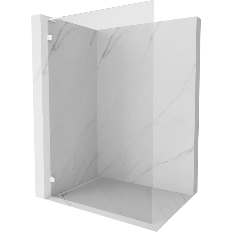 Perete de duș Mexen Lunar L Walk-in stânga 90 x 200 cm, transparent 8 mm, alb - 830L-090-000-20-00-L