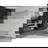 Mexen Kioto perete de duș de sine stătător 100 x 200 cm, transparent/Înghețat 8 mm, Aurie - 800-100-002-50-35