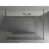 Mexen Kioto szabadon álló zuhanyfal 120 x 200 cm, átlátszó/jeges 8 mm, arany - 800-120-002-50-35