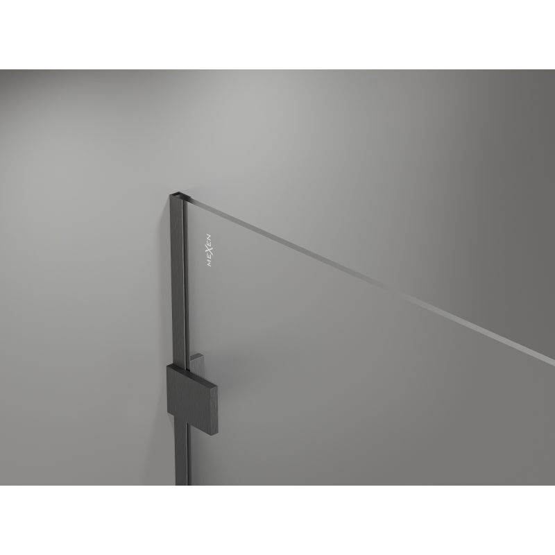 Mexen Lunar perete de duș Walk-in dreapta 100 x 200 cm, transparent 8 mm, gri armă periat - 830-100-000-66-00-P