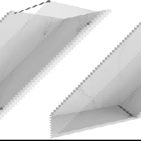 Perete de duș walk-in stânga 100 x 200 cm, transparent 8 mm, gri armat periat - 830-100-000-66-00-P
