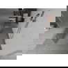Mexen Kioto perete de duș de sine stătător 100 x 200 cm, transparent/Înghețat 8 mm, Roz-auriu - 800-100-002-60-35