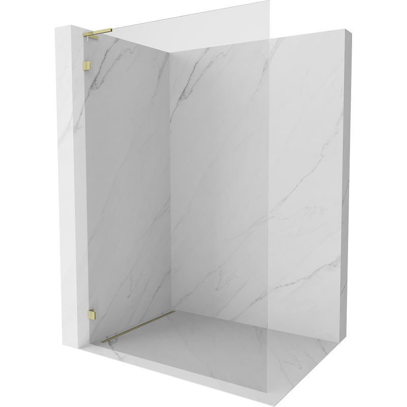 Mexen Lunar L perete duș Walk-in stânga 90 x 200 cm, transparent 8 mm, auriu - 830L-090-000-50-00-L