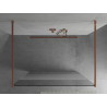 Mexen Kioto szabadon álló zuhanyfal 110 x 200 cm, átlátszó/homokfúvott 8 mm, rózsaarany - 800-110-002-60-35