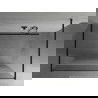Mexen Kioto perete de duș de sine stătător 100 x 200 cm, transparent/Înghețat 8 mm, Neagră - 800-100-002-70-35