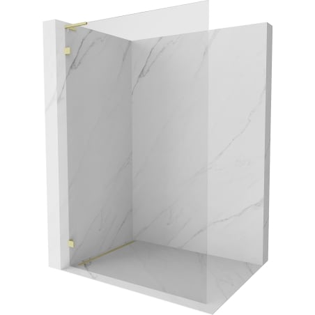 Mexen Lunar L perete duș Walk-in stânga 120 x 200 cm, transparent 8 mm, aurit periat - 830L-120-000-55-00-L