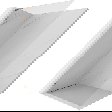 Mexen Lunar L perete de duș walk-in stânga 50 x 200 cm, transparent 8 mm, aur roz - 830L-050-000-60-00-L