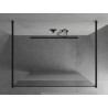 Mexen Kioto szabadon álló zuhanyfal 120 x 200 cm, áttetsző/fagyott 8 mm, fekete - 800-120-002-70-35