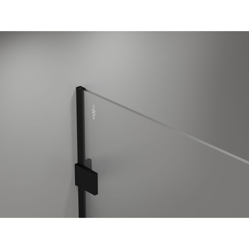 Mexen Lunar perete de duș Walk-in dreapta 140 x 200 cm, transparent 8 mm, negru - 830-140-000-70-00-P