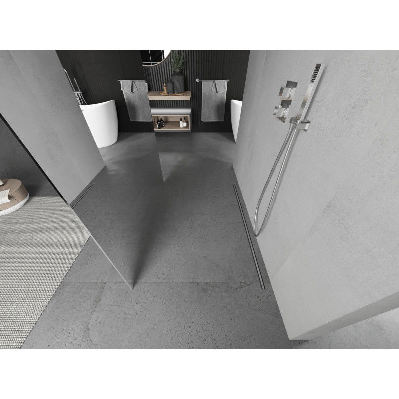 Mexen Kioto szabadon álló zuhanyfal 100 x 200 cm, tükör 8 mm, króm - 800-100-002-01-50