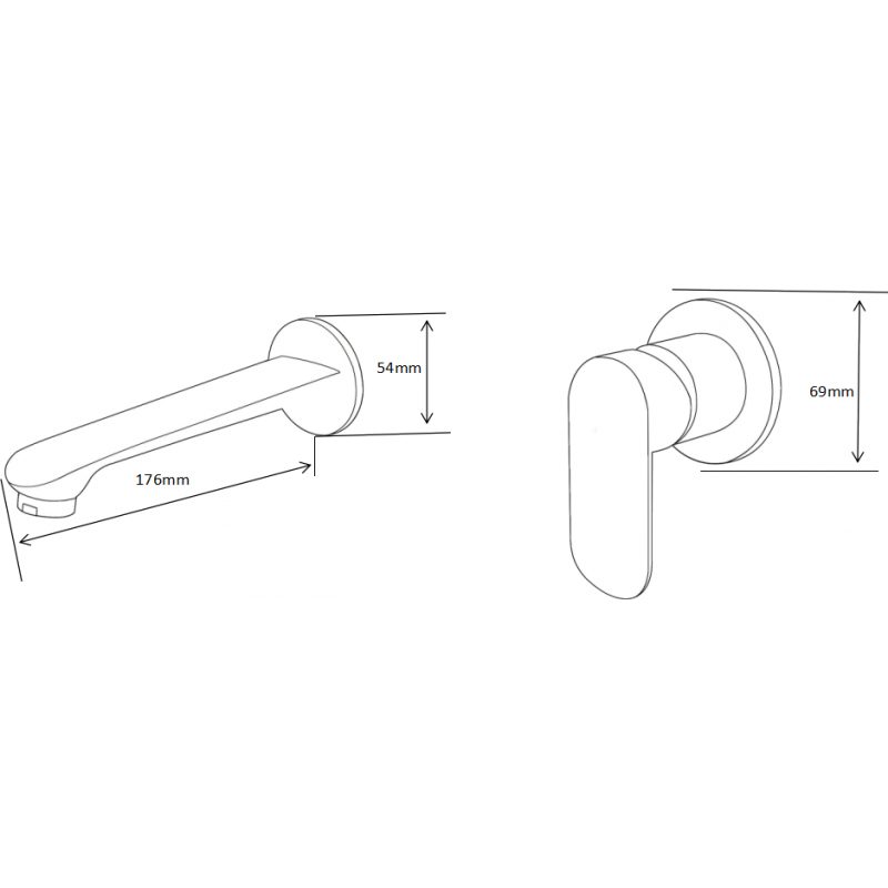 Mexen Dox baterie de lavoar încastrată, aurie - 75215-50